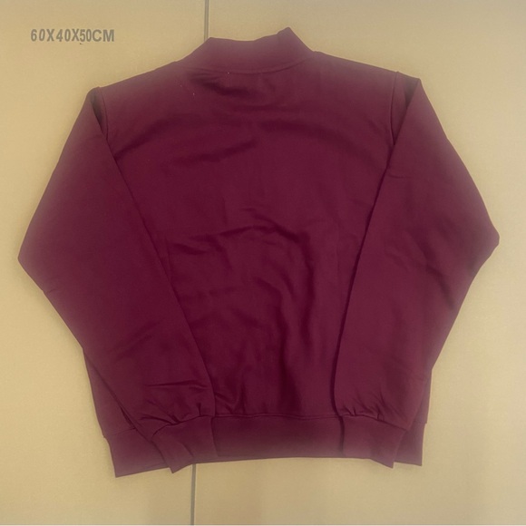 Parke Women's Burgundy Preppy Sporty Sweatshirt - Picture 3 of 8